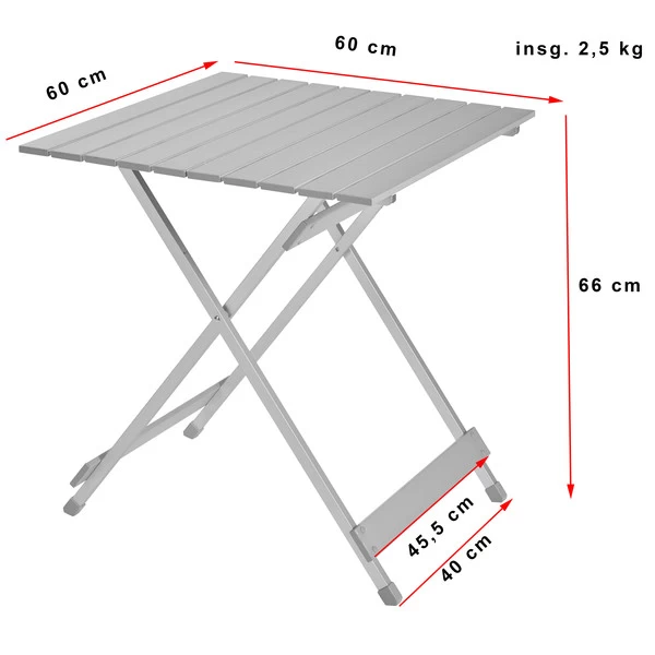 FRILUFTS CARILLO Klapptisch SILVER 4 FRILUFTS CARILLO Klapptisch SILVER – Bild 2