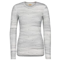 Icebreaker W 200 OASIS LS CREWE SKI TRACKS Damen Funktionsshirt SNOW/MIDNIGHT NAVY/AOP