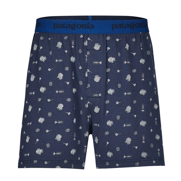 Patagonia M' S ESSENTIAL BOXERS Herren Funktionsunterwäsche FIRE FLORAL: NEW NAVY