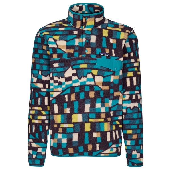 Patagonia M' S LW SYNCH SNAP-T P/O Herren Fleecepullover FITZ ROY PATCHWORK: BELAY BLUE 3 Patagonia M' S LW SYNCH SNAP-T P/O Herren Fleecepullover FITZ ROY PATCHWORK: BELAY BLUE